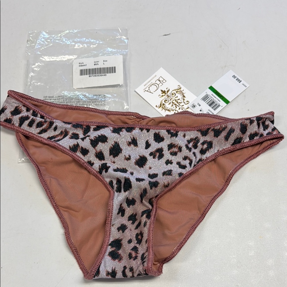 BECCA Leopard Print Bikini Bottom (Matching Top Available)